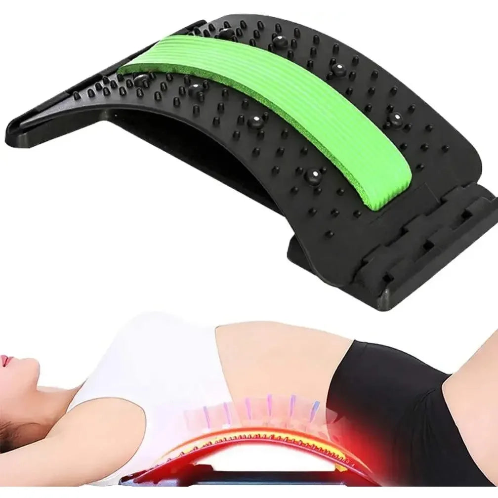Back Stretcher Spine Massager &ndash; Back Pain Relief Device Forest Green