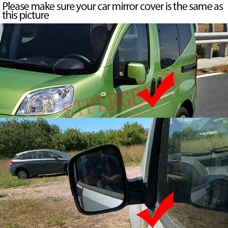 Siltināts sānu spoguļa stikls Fiat Fiorino Qubo Nemo Bipper 2008-2021