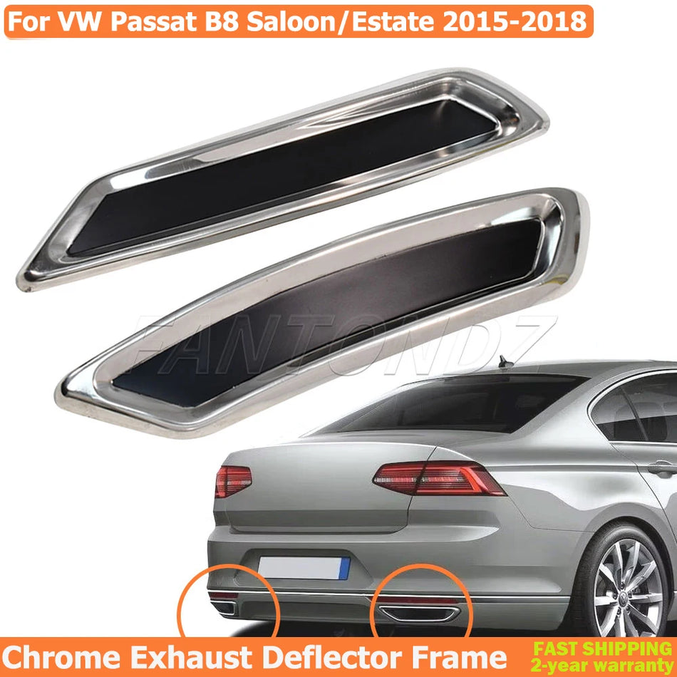 Rám difuzoru výfuku z nerezové oceli pro VW Passat B8 2015-2018