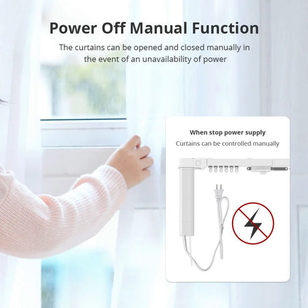 Zemismart Matter WiFi Smart Curtain Motor with Voice Control