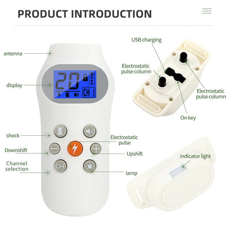 800M Remote Control Dog Training Collar - Rechargeable