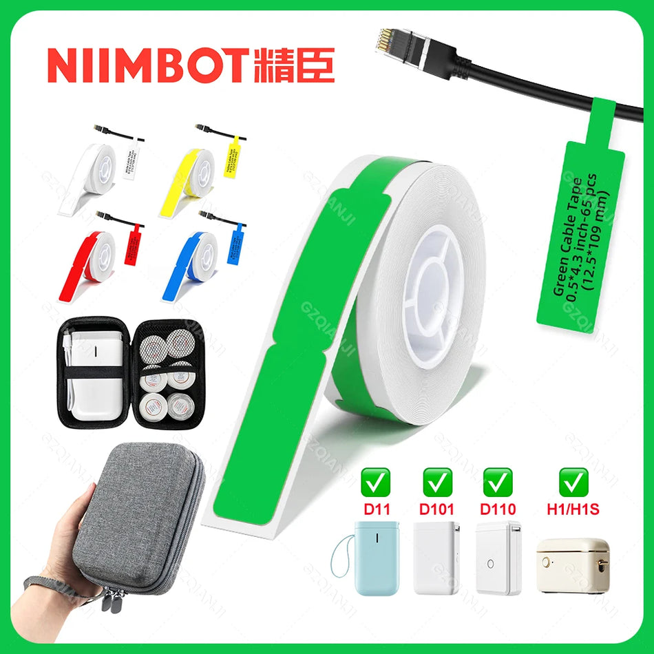 Etiķešu papīrs Niimbot D11, D101, D110 Mini printerim, ūdensizturīgs, pašlīmējošs