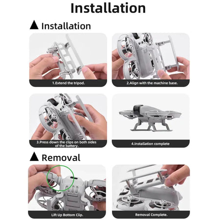 Heightened Landing Gear Quick Release Bracket For DJI Neo