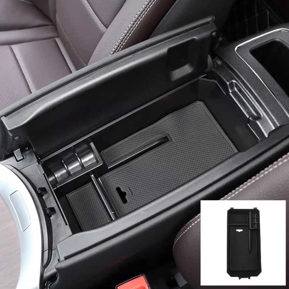 Armrest Box Organizer for Mercedes-Benz GLC X253 2016-2019 ABS Plastic Non-Slip Car Interior Storage Tray
