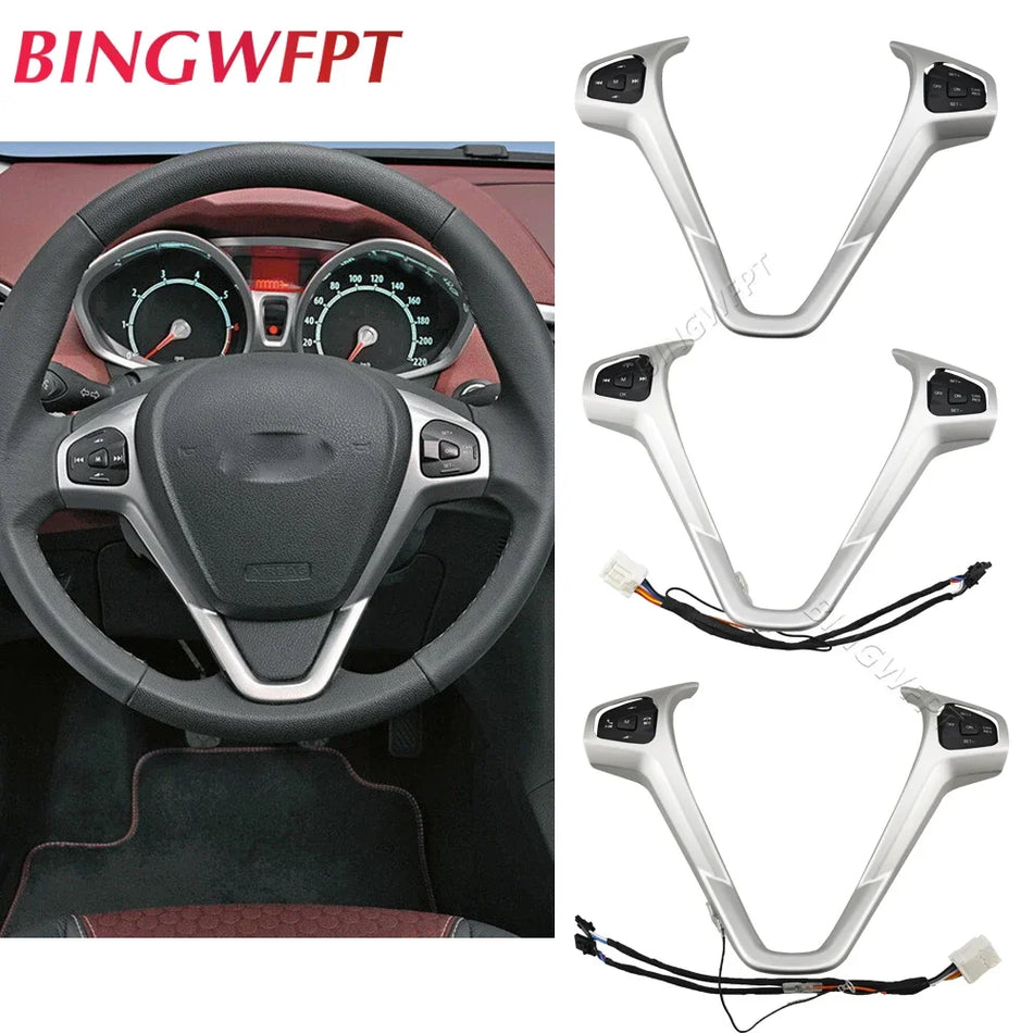 Botones de control de audio en el volante retroiluminados para Ford Fiesta MK7 Ecosport 2013