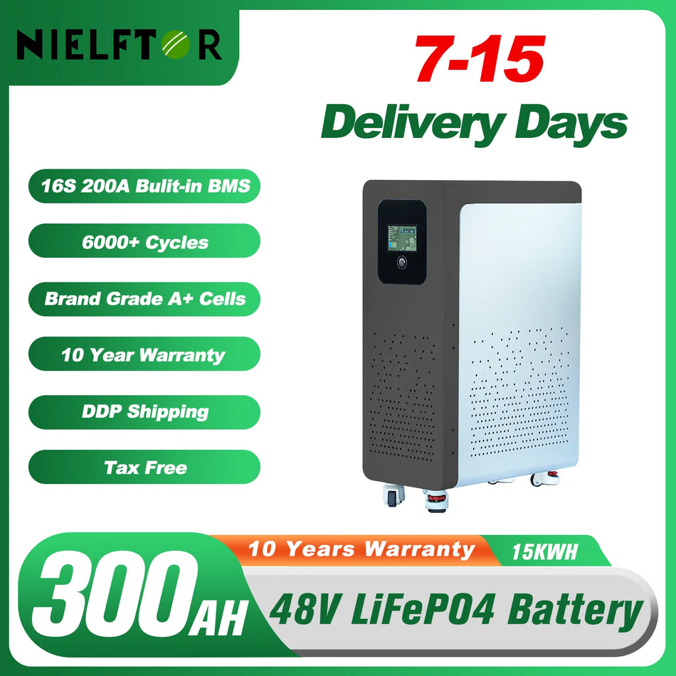 LiFePO4 Baterija za Pohranu Energije u Kućanstvu 51.2V 15kWh za Off-Grid Solar, Kampere, Morska Plovila s Proširivim Dizajnom