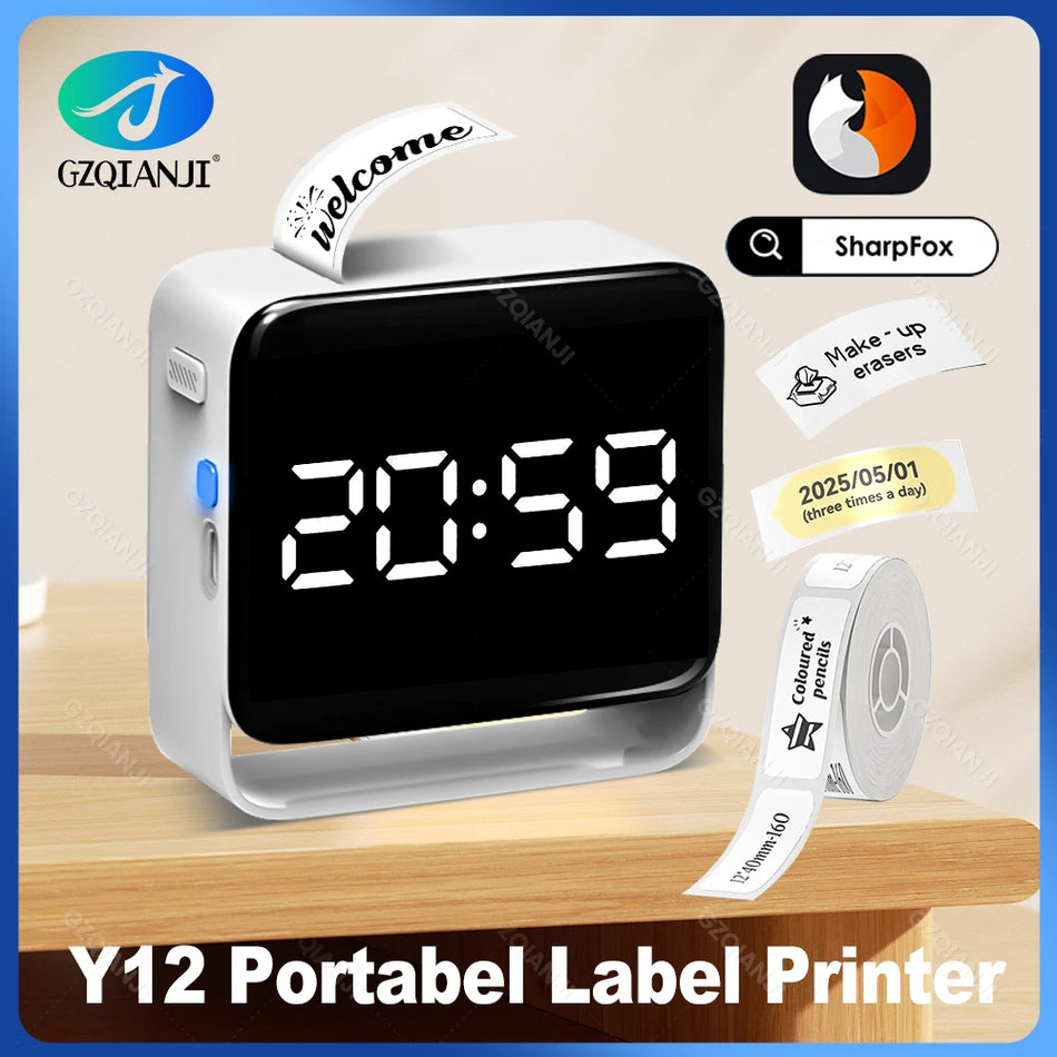 12-15mm Drahtloser Bluetooth Etikettendrucker Y12/P15, Tragbarer Thermo-Etikettendrucker
