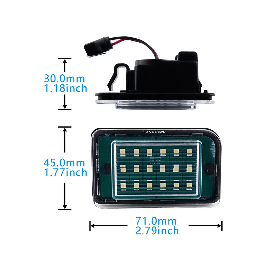 License Plate Lights Set for Suzuki Swift MK3 2013-2016 White LED Canbus 6000K Plug and Play