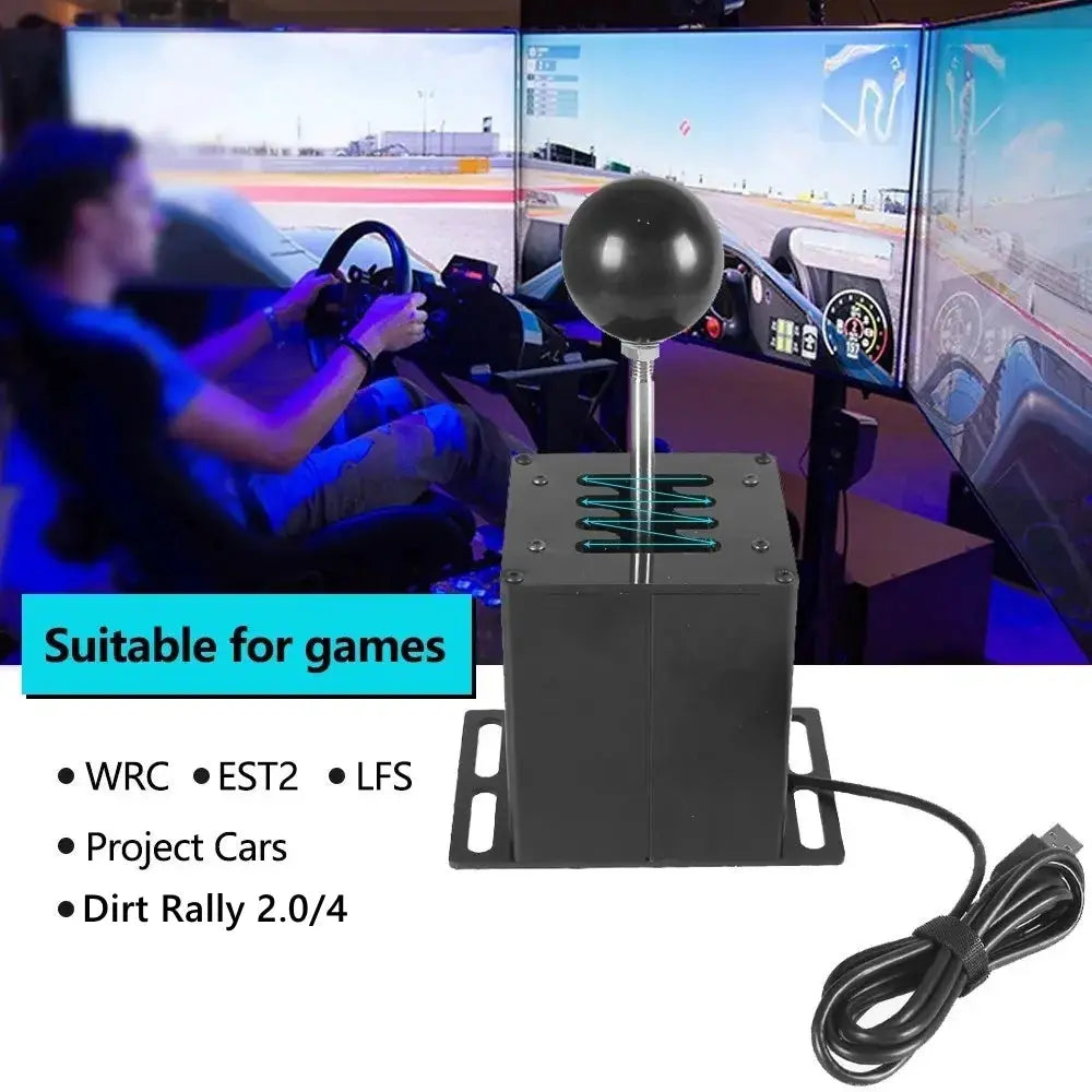PC USB H Gear Shifter For Logitech G27 G29 G25 G920 For Thrustmaster T300RS/GT Shift Knob For ETS2 Simracing Racing Game by InterCyprus Trading Ltd