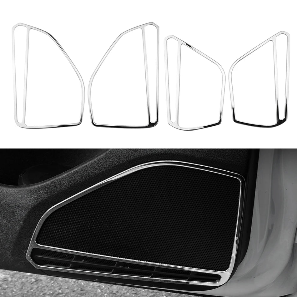 Volkswagen Golf Door Speaker Trim Sticker, Stainless Steel 4Pcs