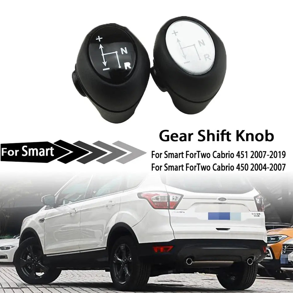 PU Leather Gear Shift Knob for SMART FOR TWO Cabrio 450 2004-2007 by InterCyprus Trading Ltd