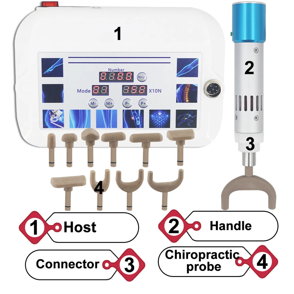 1800N Narzędzie do regulacji kręgosłupa chiropraktycznego z podręcznikiem 10 głowic
