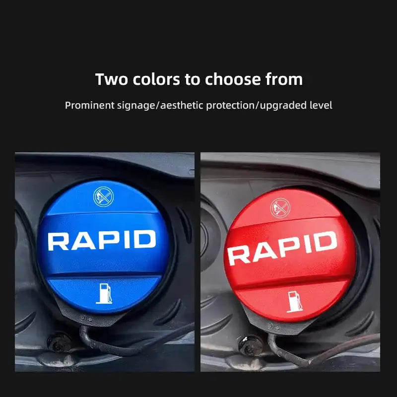 3D Alloy Fuel Tank Cap 1to1 For Skoda Rapid 2019 2025 Blue