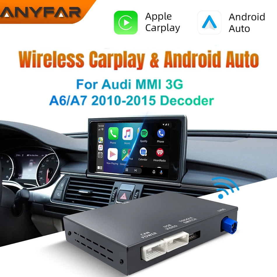 Audi A6/A7 2010-2015 CarPlay ve Android Auto Yükseltme Kutusu 6.5 ile 7 inç MMI 3G için