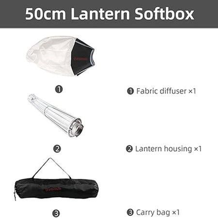IFOOTAGE 65x65CM Lantern Softbox &ndash; One-Step Quick Setup