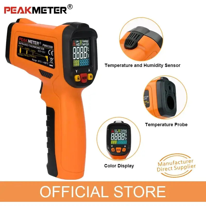 PM6530B Laser Thermometer Non Contact Minus 50 To 800 C