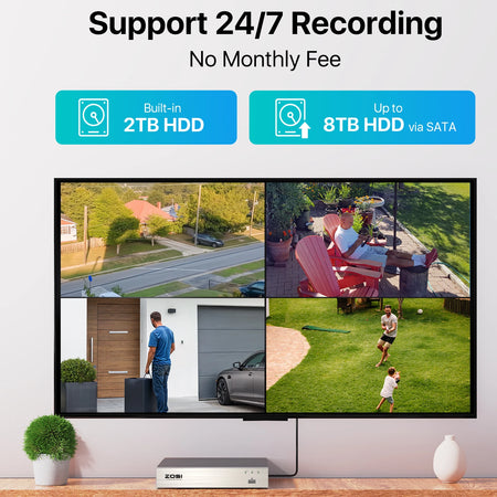 ZOSI 8CH 1080P CCTV System Outdoor Lite DVR &ndash; Night Vision