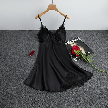 Silk Pajamas Set - 4PCS for All Seasons with Lace and Stylish Belt