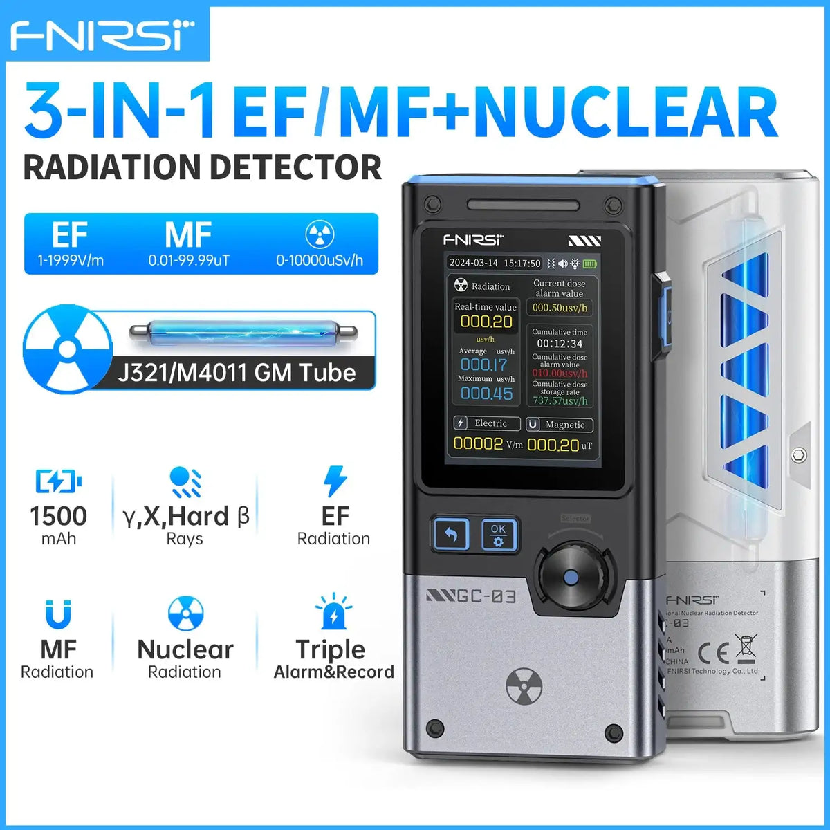 FNIRSI GC03 3in1 NR EF MF Detection Tool Environmental