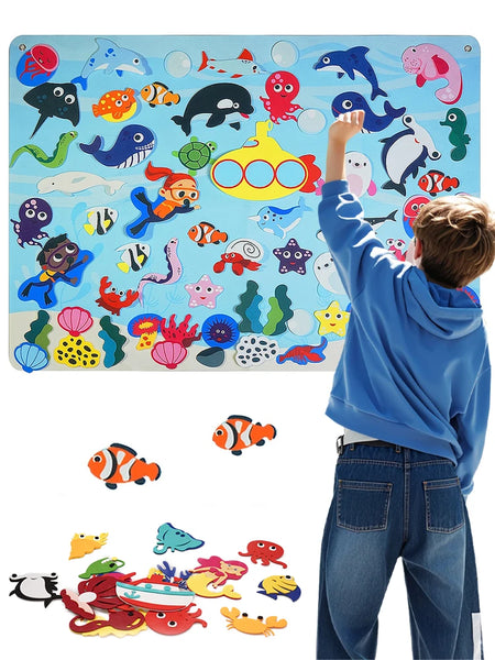Ocean Felt Story Board &ndash; Montessori Busy Board For Toddlers Blue