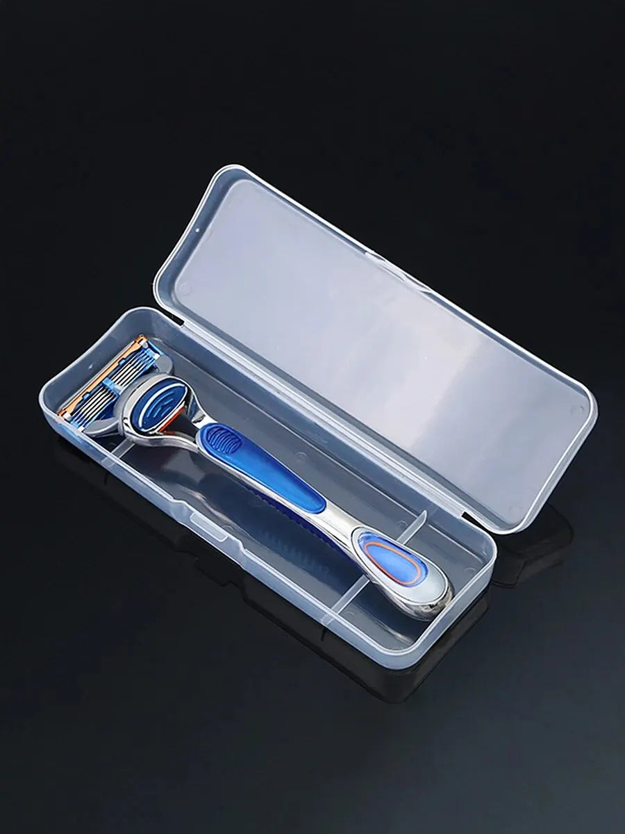 Portable Double-Layer Manual Shaver Storage Box for Travel