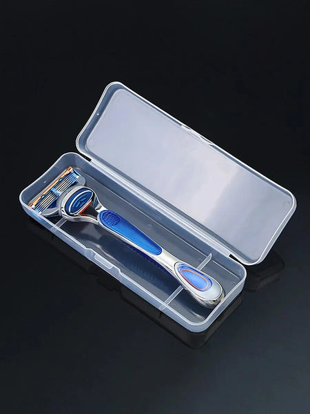 Portable Double-Layer Manual Shaver Storage Box for Travel