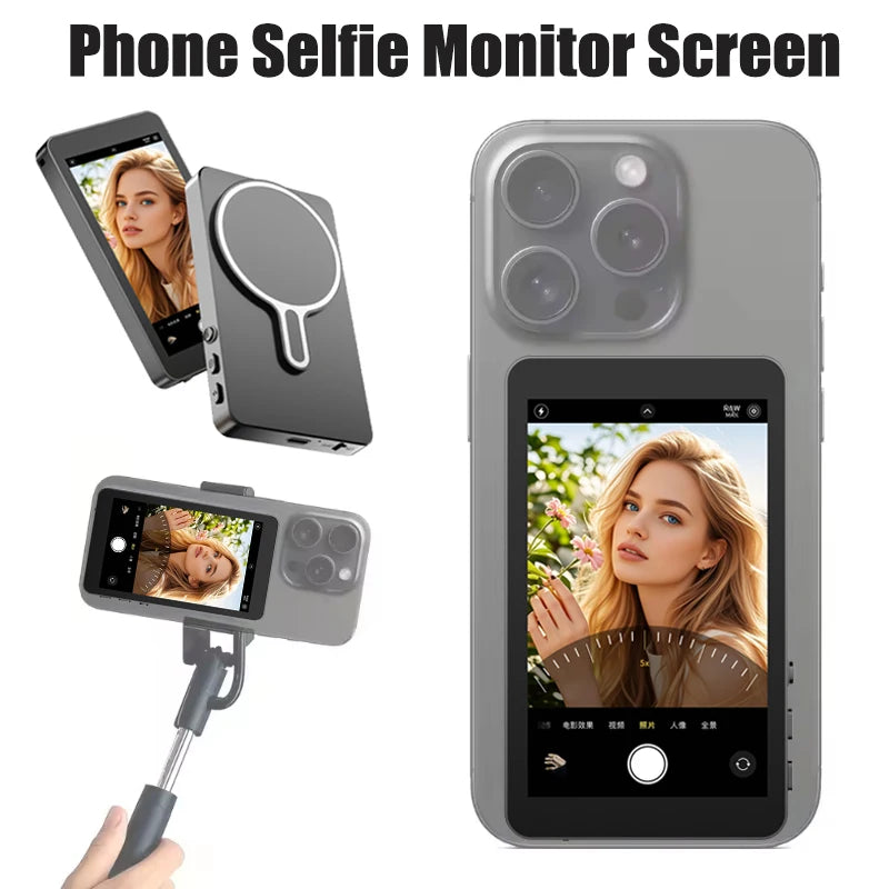 Smartphone Selfie Monitor &ndash; Ultra-Strong Magnetic Hold