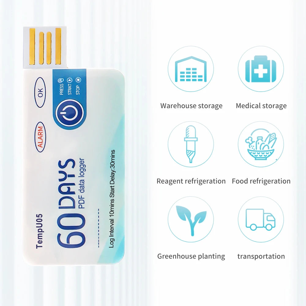 TempU05 &ndash; 90 Days Temperature Data Logging 60 Days
