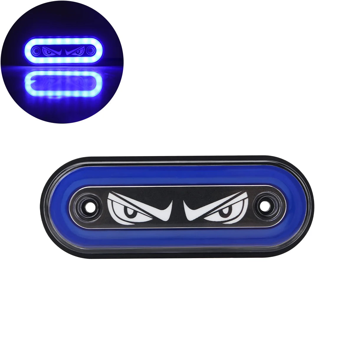Devil's Eye Truck Edge Light &ndash; Super Bright LED Signal for Trailers blue / 4pcs