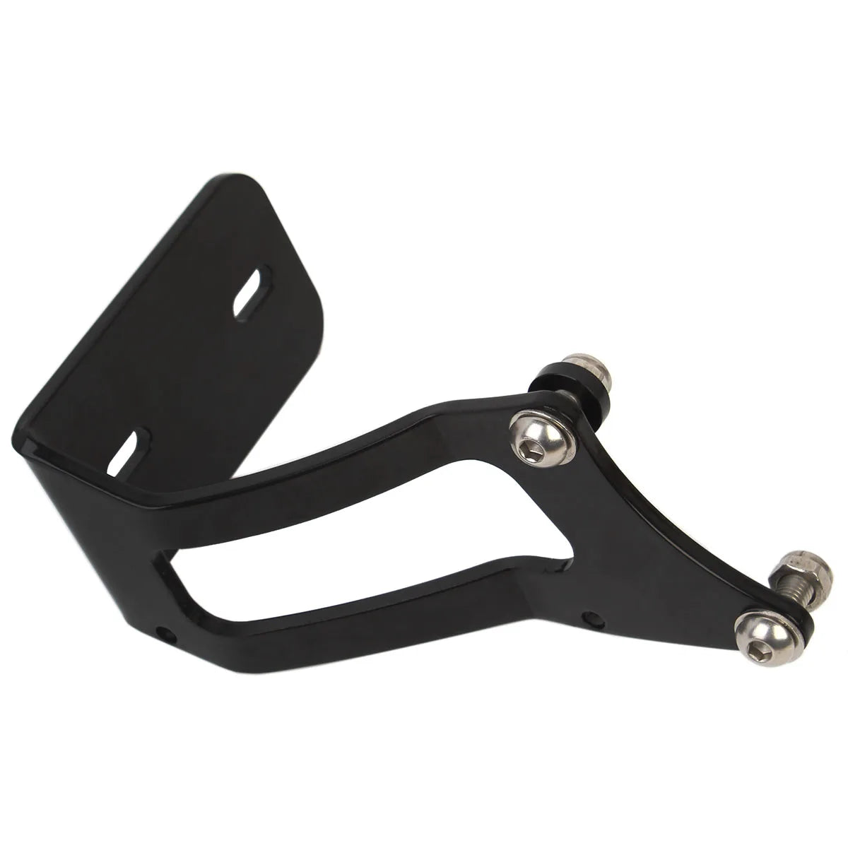 Motorcycle Aluminium Black Side Mount License Plate Bracket Holder Kit &ndash; Durable and Stylish Design