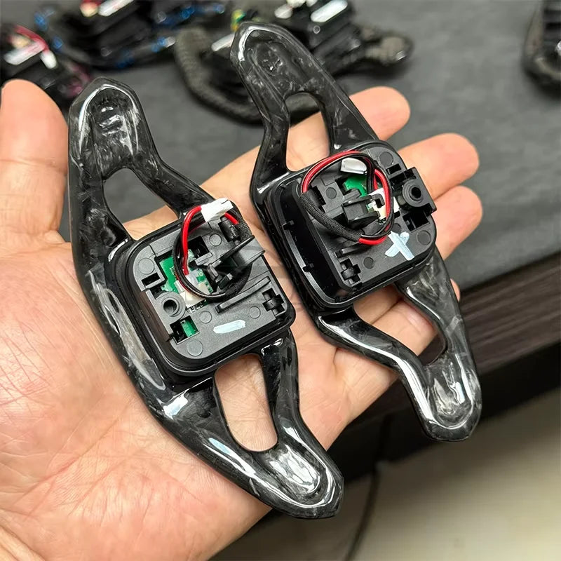 Audi Karbon Fiber Direksiyon Simidi Vites Pedalı Değişimi A3, RS3, A6, TT için