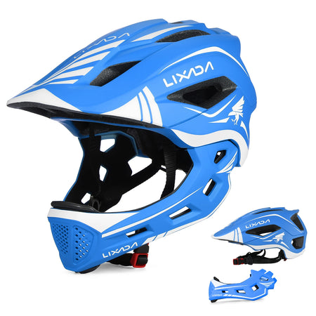 Kids Detachable Full Face Helmet &ndash; Full Face Protection Blue
