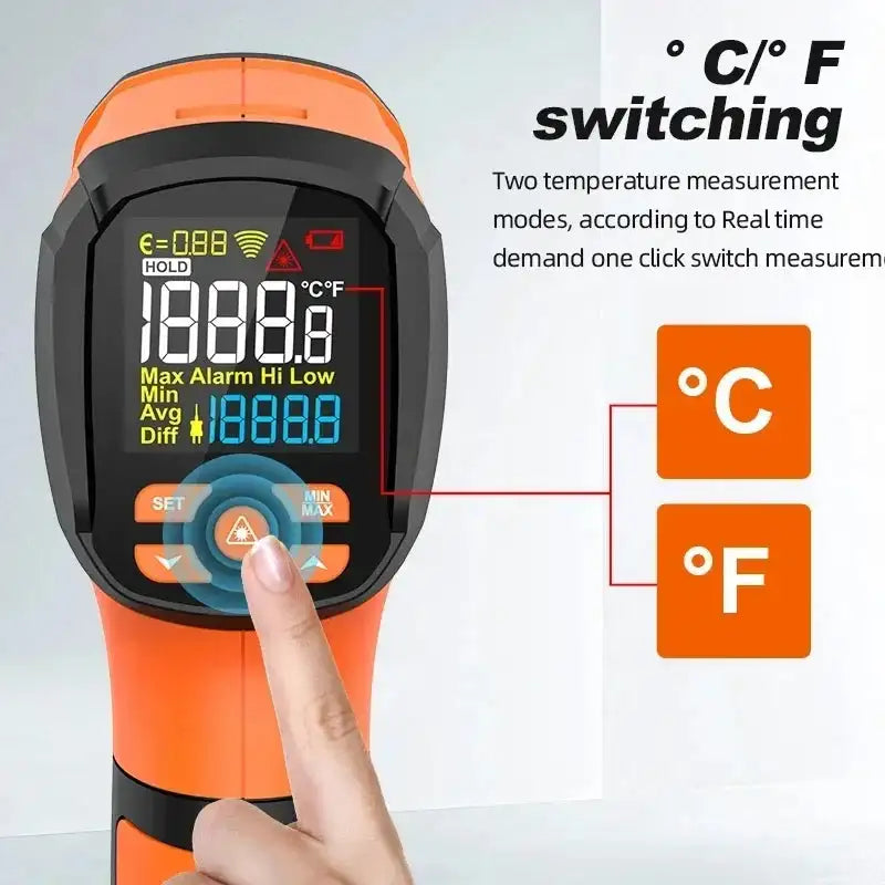 Industrial Infrared Thermometer Laser Pyrometer 50 To 1600C
