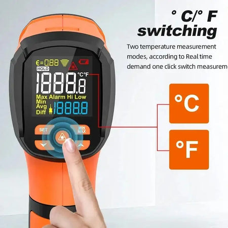 Industrial Infrared Thermometer Laser Pyrometer 50 To 1600C