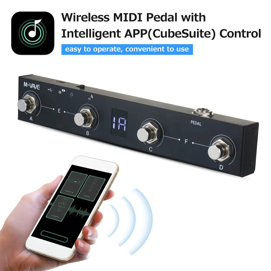 MVAVE Chocolate BT MIDI Pedal &ndash; Wireless App Control