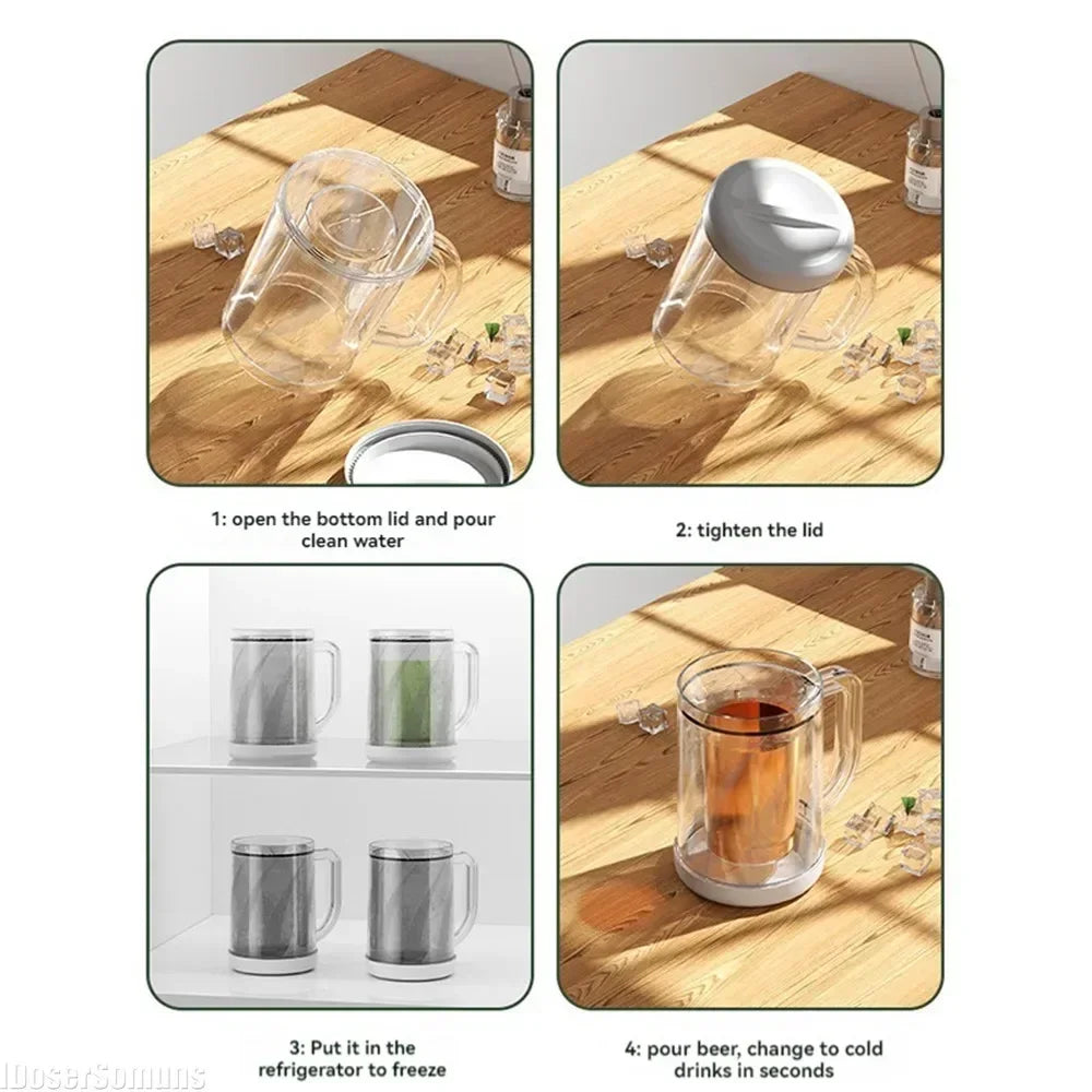 Double-Layer Freezing Beer Mug &ndash; Keeps Drinks Ice Cold