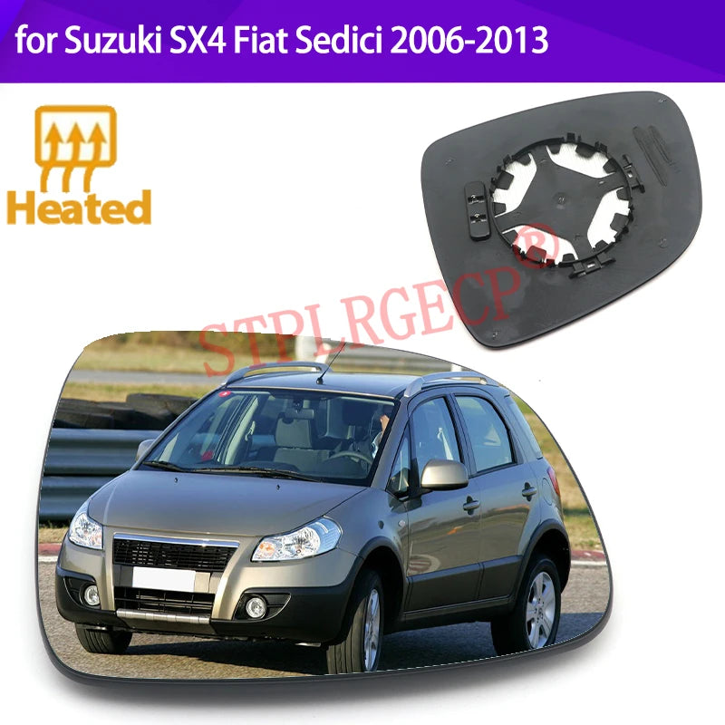 Cristal de Espejo Lateral Calentado para Suzuki SX4 Fiat Sedici 2006-2013