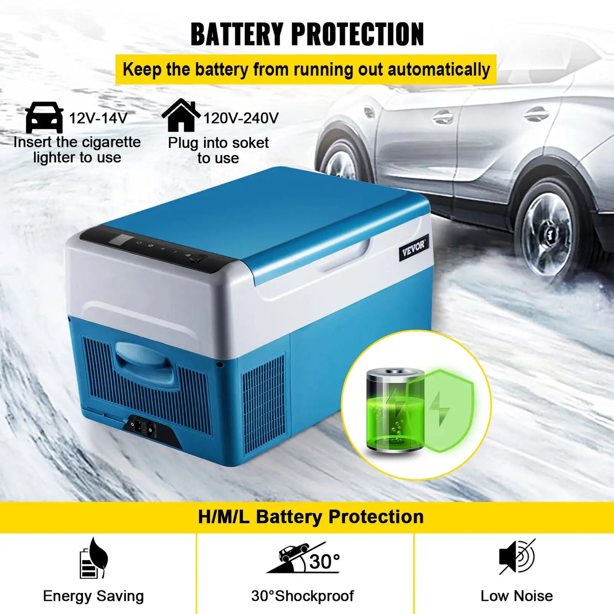 23 Qt Portable Car Refrigerator With App Control