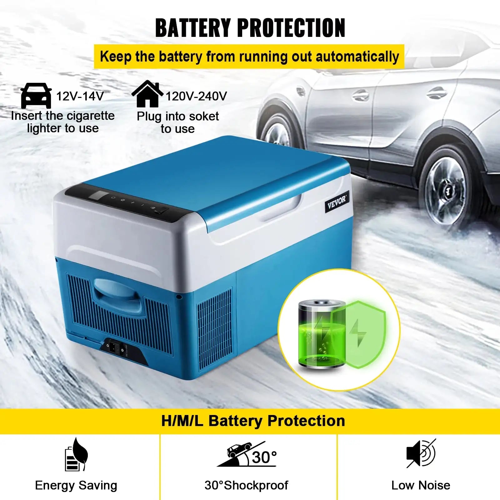 23 Qt Portable Car Refrigerator With App Control