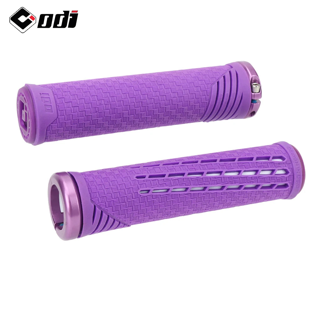 ODI CF Silicone Bike Grips with Carbon Fibre Reinforcement - Anti-slip Comfort CF-2 Purple-Purple