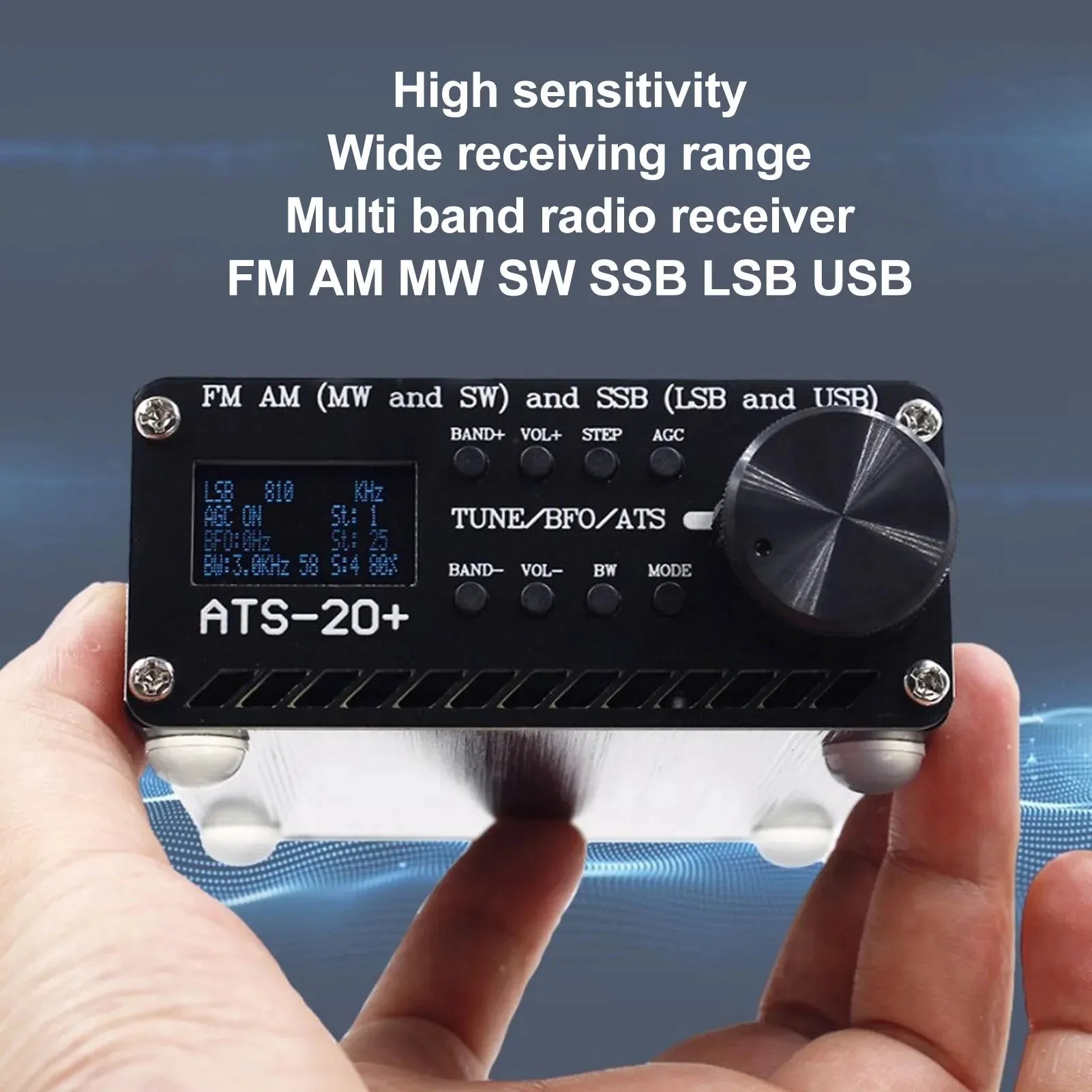 Portable ATS 20+ World Band Digital Receiver for Home and Camping