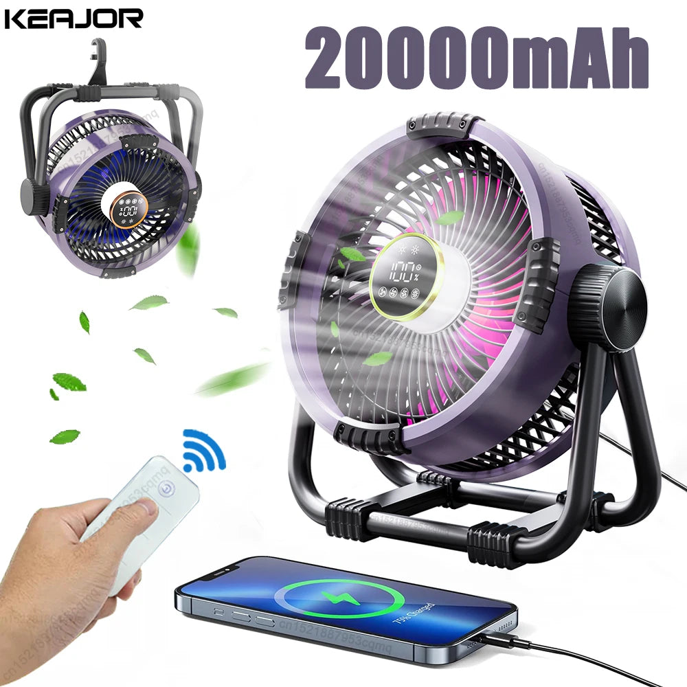 20000mAh Camping Fan &ndash; Portable Outdoor Air Circulator