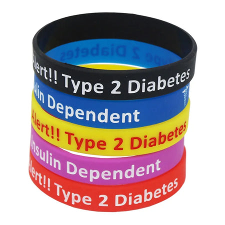 SH060 Diabetic Medical Alert Bracelet - Silicone Wristband
