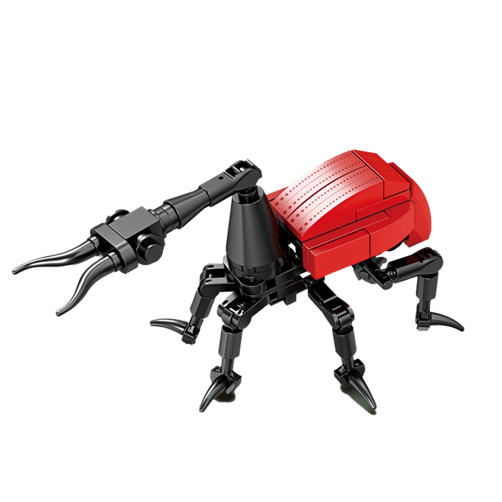 Rhinoceros Beetle Colorful 3D Model Blocks Toy &ndash; Easy Build