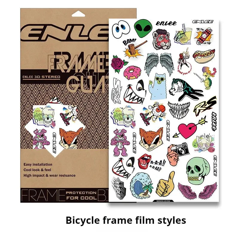 ENLEE bike decals perfect for frames and helmets scratch-proof removable protective stickers ideal for road and mountain bikes by InterCyprus Trading Ltd