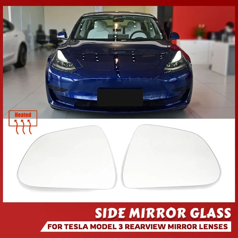 Replacement Heated Side Mirror Glass For Tesla Model 3 2017 To 2024