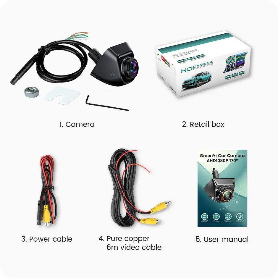AHD 1080P Car Backup Camera With 170 Degree Wide Angle And Night Vision by InterCyprus Trading Ltd