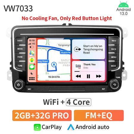 7Inch Car Radio CarPlay Android Auto &ndash; 4Core 4+64GB VW7033