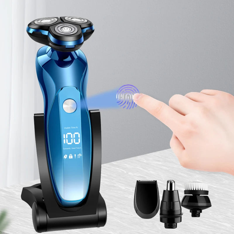 ZOZEN Rechargeable Waterproof Rotary Electric Shaver for Men