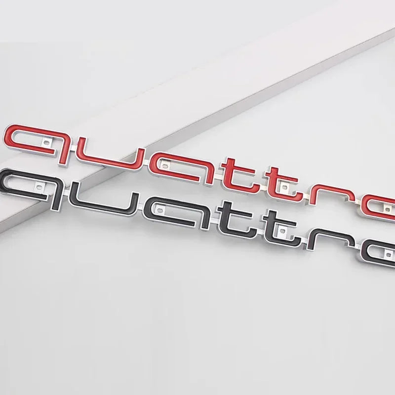 ABS Front Grille Emblem Badge for Audi Quattro A3 A4 A5 A6 A7 A8 Q3 Q5 Q7 S3 S4 S5 RS3 RS4 RS6 - Car Logo Accessories